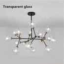 Axyaa Glass Ball LED Chandelier Pendant Lamp - Minimalist, Modern Lighting Fixtures