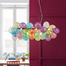 Axyaa Modern Glass Ball Chandelier Hanging Pendant Light for Living Room