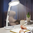 Axyaa LED Clock Table Lamp USB Chargeable Dimmable Desk Light
