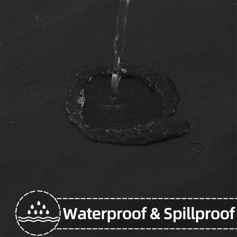 Axyaa Waterproof Vinyl Tablecloth: Easy Clean Table Cover for Dining, Parties, Camping