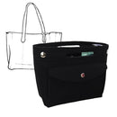Axyaa Solid Color Felt Organizer: Multi-functional Wallet Insert for Bag & Cosmetic Storage