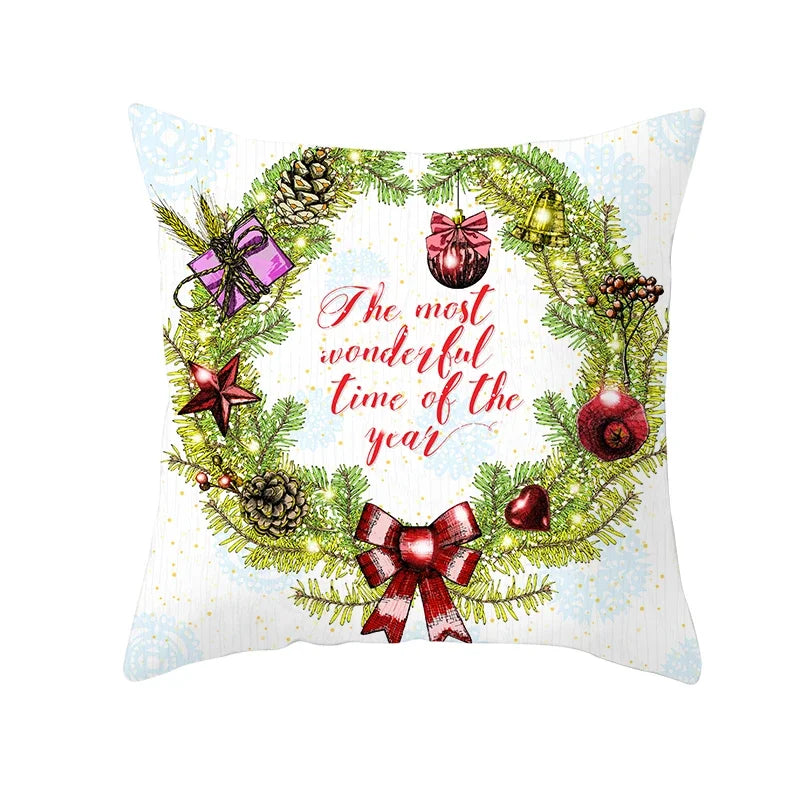 Axyaa Christmas Tree Print Pillow Case - 45x45cm