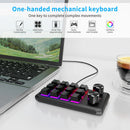 Axyaa 12-Key Macro Custom Mechanical Keyboard with Hot-swap, Bluetooth, and USB Connectivity