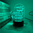 Axyaa Acrylic LED Night Light: Modern USB Table Lamp