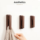 Solid Wood Towel Hook Wall Kitchen Storage Hook by Axyaa