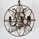 Axyaa Crystal Chandelier: Mid Century Birdcage LED Globe Lighting