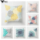 Axyaa Red Yellow Blue Floral Geometric Pillowcase 45*45cm