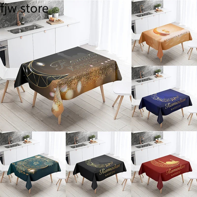 Axyaa Ramadan Kareem Decor Tablecloth - Waterproof & Stain Resistant