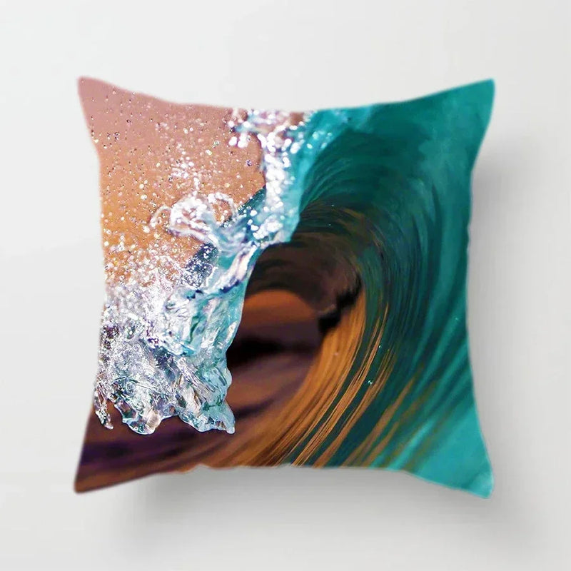 Axyaa Blue Polyester Decorative Cushion Cover 45x45cm Home Sofa Bed Pillowcase
