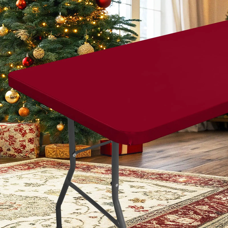 Axyaa Outdoor Picnic Waterproof Tablecloth, Elastic Fitted Table Protector