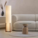 Axyaa Retro Fabric & Wood Floor Lamp - Ideal for Living Room, Study, Bedroom