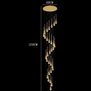 Axyaa Crystal Chandelier Stair Pendant Light Interior Home Decor Modern Living Room Lighting