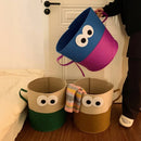 Axyaa Big Eye Laundry Basket: Foldable Hamper for Bathroom Storage & Kids' Toys
