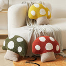 Axyaa Plush Mushroom Pillow 45x50cm. Removable Cover, Decorative Cushion for Bedroom Sofa.