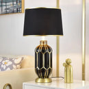 Axyaa Black Ceramic Desk Lamp - Modern Nordic Luxury Table Lamp for Living Room