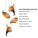 Axyaa Wing Maple Pendant Lamp Handmade Pleated Wooden Hanging Light Japanese Style