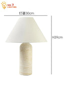 Axyaa Marble Table Lamp LED White Desk Light for Home Bedroom Decor