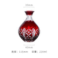 Axyaa Edo Kiriko Sake Set: Carved Glass Cup and Decanter, Luxury Sakeware