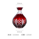 Axyaa Edo Kiriko Sake Set: Carved Glass Cup and Decanter, Luxury Sakeware