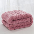 Axyaa High-Gram Jacquard Tafu Fleece Multi-Functional Blanket