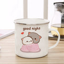 Axyaa Cute Animal Enamel Cup Breakfast Mug Set