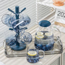 Axya Modern Glass Water Set for Home Living Room Hospitality - 5-Piece Drinking Cup Set