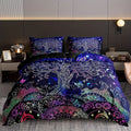 Axyaa Tree of Life Duvet Cover Set - Soft, Comfortable, Zipper Closure for Bedroom décor.