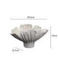 Axyaa Irregular Fold Pattern Ceramic Vase | Wavy Shape Flower Pot & Fruit Dish