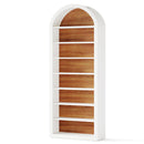 Axyaa White Arched Bookshelf with Storage Shelves, 8-Tier Open Display Shelving