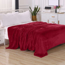 Axyaa Velvet Plush Fleece Blanket - Solid Color Velour Design