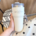 Axyaa Stainless Steel Thermos Bottle with Straw, 700ML Insulation Water Cup