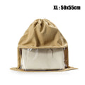 Axyaa Luxury Velvet Drawstring Storage Bag: Transparent Breathable Moisture-proof Organizer