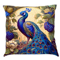 Axyaa Nordic Peacock Oil Painting Cushion Cover for Stylish Home Decor