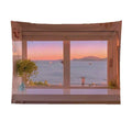 Axyaa Window Scenery Tapestry Wall Hanging for Home Aesthetics