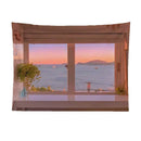 Axyaa Window Scenery Tapestry Wall Hanging for Home Aesthetics