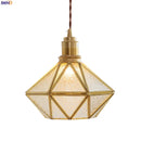 Axyaa Copper Glass LED Pendant Lamp for Kitchen Balcony Bedroom Industrial Decor