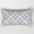 Axyaa Geometric Grey White Square Pillowcase for Home Decor and Living Room