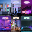Axyaa Smart RGB Music Ceiling Light with Remote Control - Modern Dimmable LED