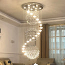 Axyaa Modern Spiral Chandelier for Duplex Living Space, Nordic Loft Style Lighting Fixtures