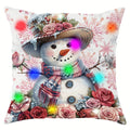 Axyaa LED Luminous Pillowcase with Santa Claus Snowman Rose Design