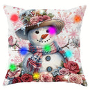 Axyaa LED Luminous Pillowcase with Santa Claus Snowman Rose Design