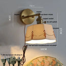 Axyaa Ceramic Brass LED Wall Light Fixture Reading Lamp