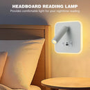 Axyaa Rotatable LED Wall Lamp with USB Charging & Switch - Bedroom Spotlight