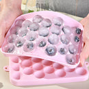 Axyaa Silicone 25 Grid Spherical Ice Cube Mold - Small Round Ice Maker
