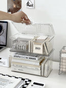Axyaa Desktop Stationery Organizer: Pen Holder Storage Box for Sticky Notes and Pens