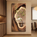 Axyaa Retro Mural Lamp with Green Plants for Entrance Hall Decoration