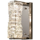Axyaa Modern Crystal LED Wall Lamp in Chrome Steel