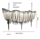 Axyaa Aluminum Chandelier with Long Chain Tassel Pendant for Luxurious Living Room