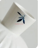 Axyaa Butterfly Orchid Tea Plate: Hand-Painted Ceramic High-Foot Fruit & Snack Tray