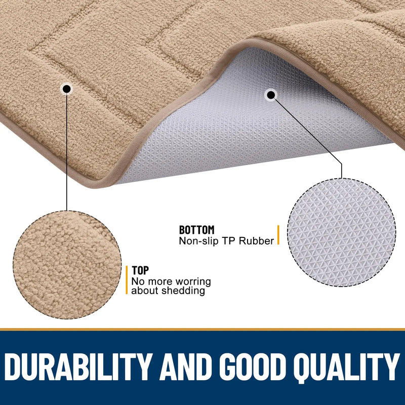 Axyaa Thicken Absorbent Indoor Entrance Door Mat Low-Profile Washable Floor Carpet